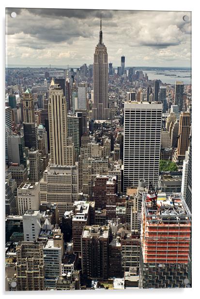 New York Midtown skyscrapers Acrylic by Gary Eason