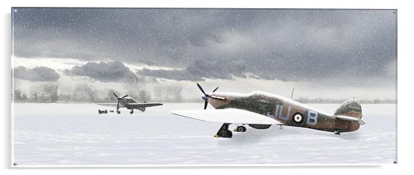 Hurricanes in the snow Acrylic by Gary Eason