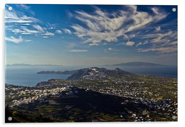 Santorini view Acrylic by Gary Eason