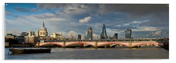 London skyline from Blackfriars Bridge Acrylic by Gary Eason