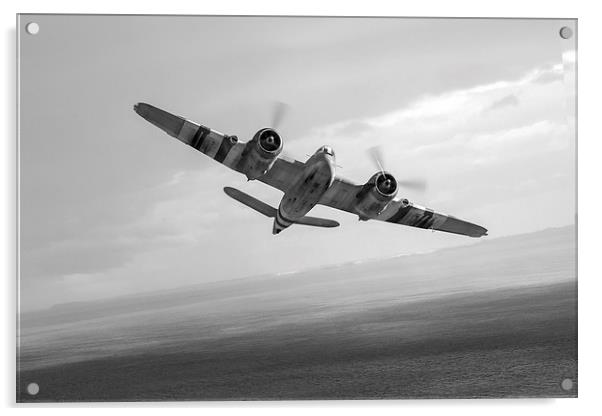 Bristol Beaufighter TF X black and white version Acrylic by Gary Eason