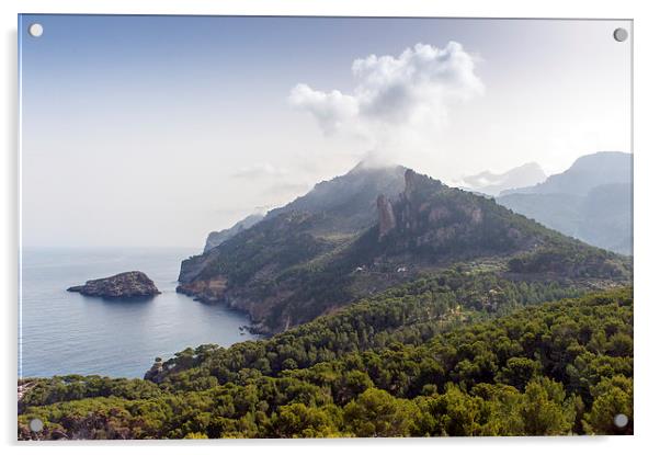 Mallorca coast north from Torre Picada Acrylic by Gary Eason