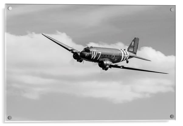 Douglas C-47 Skytrain Whiskey 7 Acrylic by Gary Eason