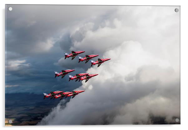 Cloud riders - the Red Arrows Acrylic by Gary Eason