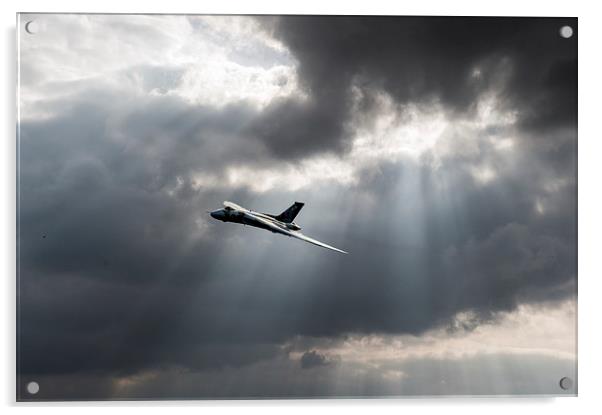 Sunlit Vulcan XH558 Acrylic by Gary Eason