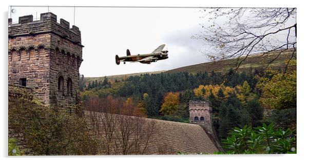 Canadian Lancaster VR-A at the Derwent Dam Acrylic by Gary Eason