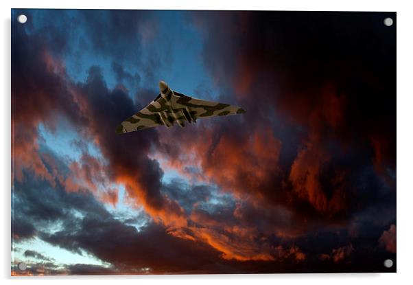 Avro Vulcan at sunset Acrylic by Gary Eason