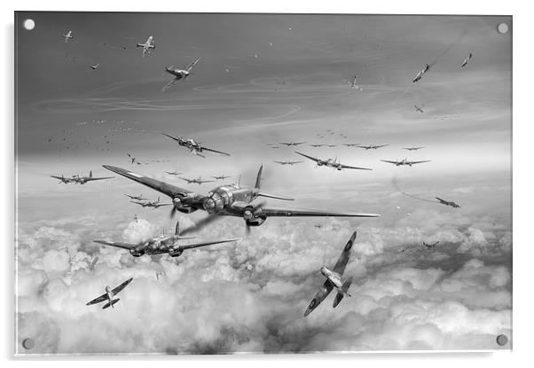 Battle of Britain Day black and white version Acrylic by Gary Eason