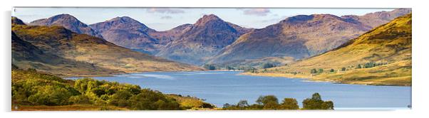 Loch Arklet and the Arrochar Alps Acrylic by Gary Eason