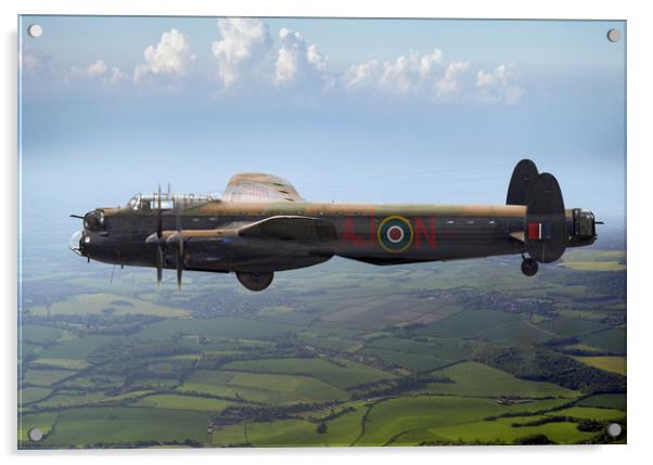 Lancaster AJ-N carrying Upkeep  Acrylic by Gary Eason