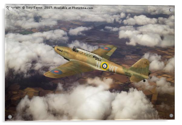 Fairey Battle in flight Acrylic by Gary Eason