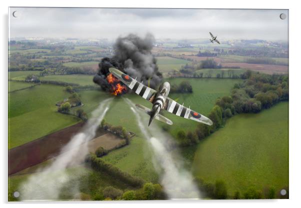 Hawker Typhoon rocket attack Acrylic by Gary Eason