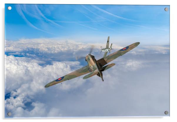 Hawker Hurricane deflection shot Acrylic by Gary Eason