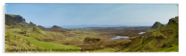 Quiraing Panorama, Skye Acrylic by Derek Whitton