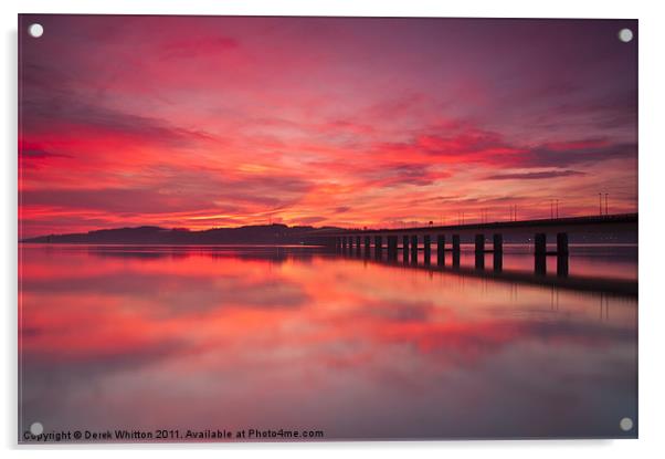 River Tay, Dundee Sunrise Acrylic by Derek Whitton