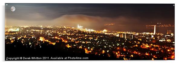 Dundee by Moonlight Acrylic by Derek Whitton