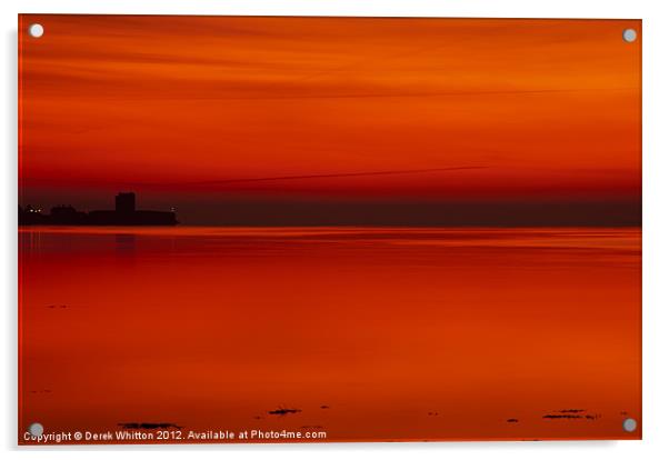 Early dawn colour Acrylic by Derek Whitton