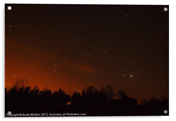 Dundee Night Sky Acrylic by Derek Whitton