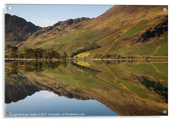 Buttermere Reflections Acrylic by Andy Stafford
