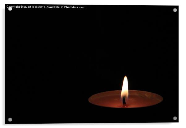 lone candle Acrylic by stuart lock