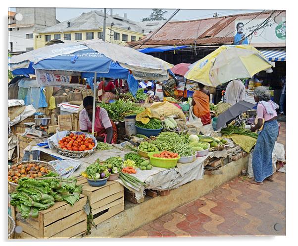 market place Acrylic by Hassan Najmy