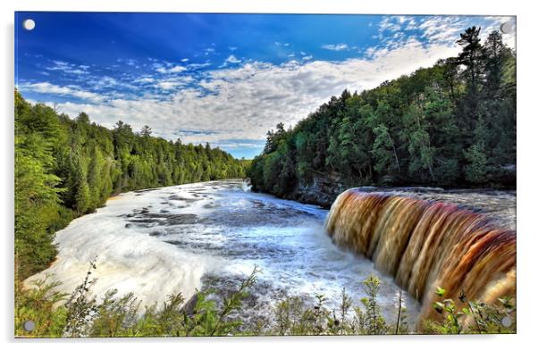 Tahquamenon Falls in Michigan Acrylic by Nataliya Dubrovskaya