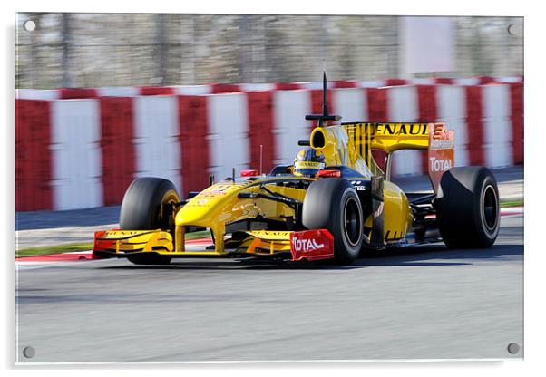 Robert Kubica - Renault F1 R30 Acrylic by SEAN RAMSELL