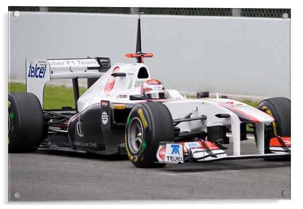 Kamui Kobayashi -Sauber F1 Team C30 Acrylic by SEAN RAMSELL