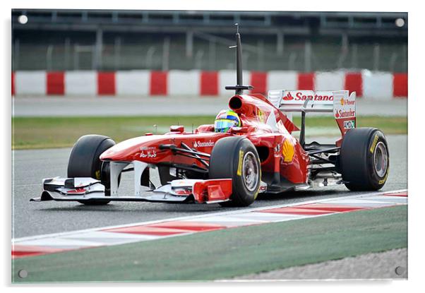 Felipe Massa - 2011 - Catalunya Acrylic by SEAN RAMSELL