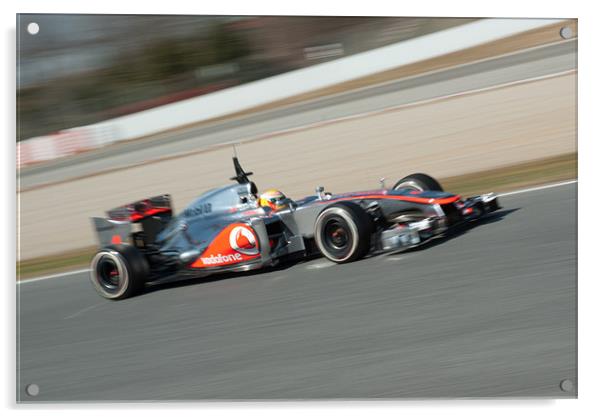 Lewis Hamilton - 2012 - Catalunya Acrylic by SEAN RAMSELL