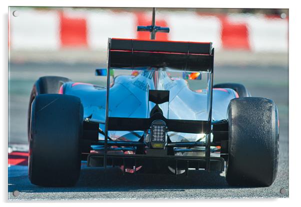 Lewis Hamilton 2012 - Spain Acrylic by SEAN RAMSELL