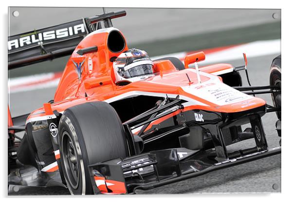 Max Chilton Marussia 2013 F1 Team Acrylic by SEAN RAMSELL