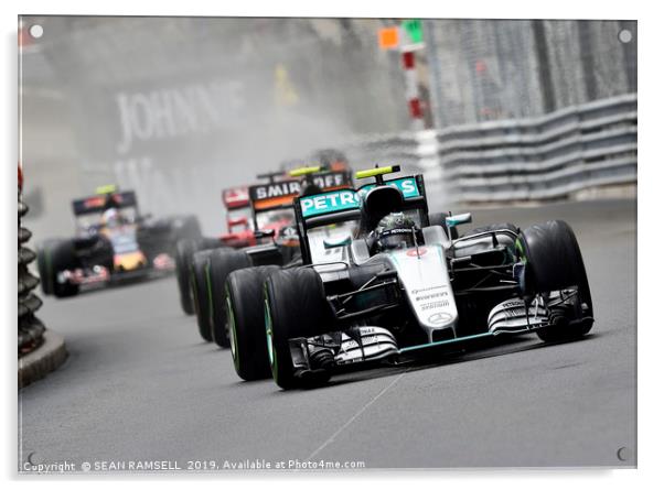 Nico Erik Rosberg - Monaco 2016                    Acrylic by SEAN RAMSELL