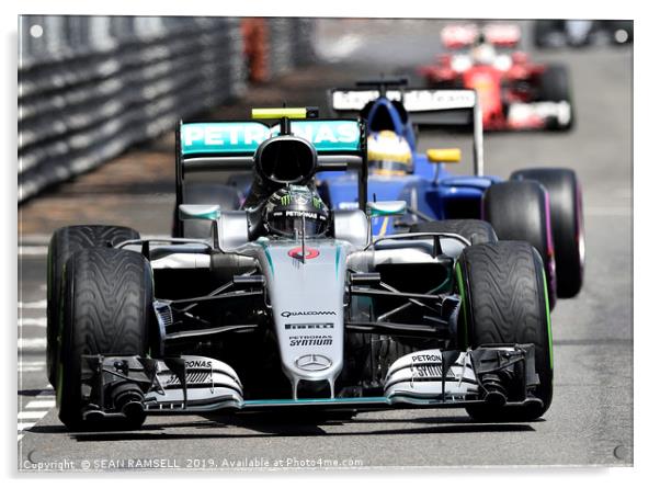 Nico Rosberg - Monaco 2016                         Acrylic by SEAN RAMSELL