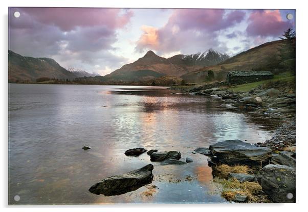 Pap of Glencoe and Loch Leven Acrylic by Neil Young