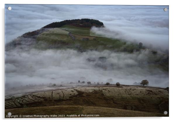 Tor y Foel Misty landscape Acrylic by Creative Photography Wales