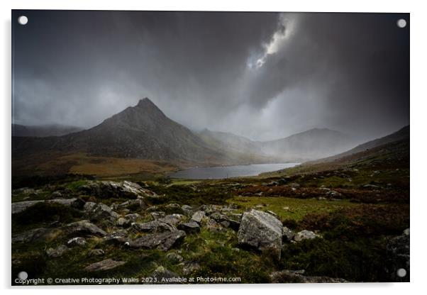 Tryfan Storm Acrylic by Creative Photography Wales