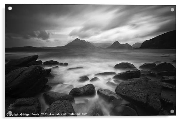 The Cuillins at Elgol Acrylic by Creative Photography Wales