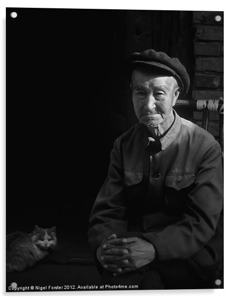 Chinaman & Cat Acrylic by Creative Photography Wales
