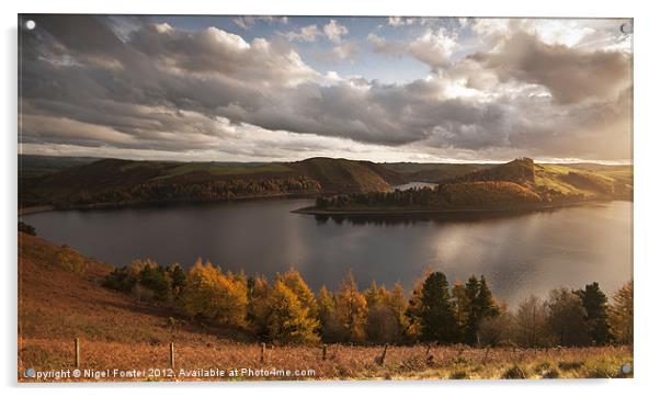 Lyn Clywedog Autumn Landscape Acrylic by Creative Photography Wales