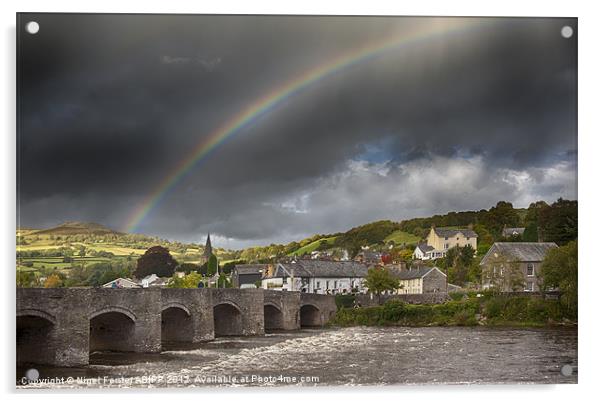 Crickhowell Rainbow Acrylic by Creative Photography Wales