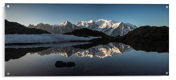 Mont Blanc panorama Acrylic by Creative Photography Wales