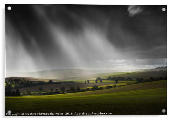 The Ridgeway in the Wiltshire landscape Acrylic by Creative Photography Wales