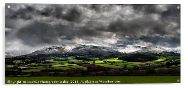 Brecon Beacons Winter Landscape Acrylic by Creative Photography Wales