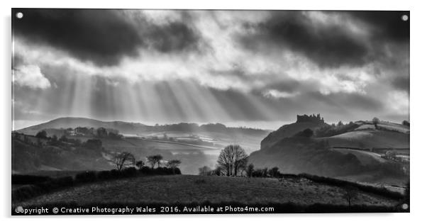 Carreg Cennon Castle Acrylic by Creative Photography Wales