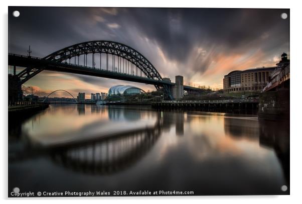 The Tyne Bridge, Newcastle Cityscape Acrylic by Creative Photography Wales