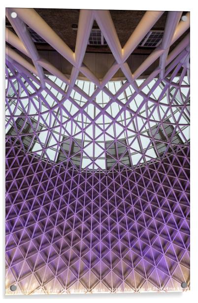 Kings Cross Station New Roof London Acrylic by Creative Photography Wales