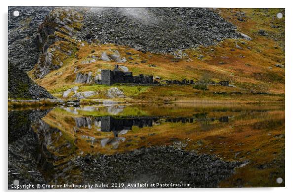 Cwmorthin Slate Quarry, Blaenau Ffestiniog, Snowdo Acrylic by Creative Photography Wales