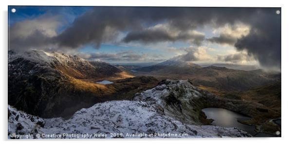 Crib Goch view, Snowdonia Acrylic by Creative Photography Wales