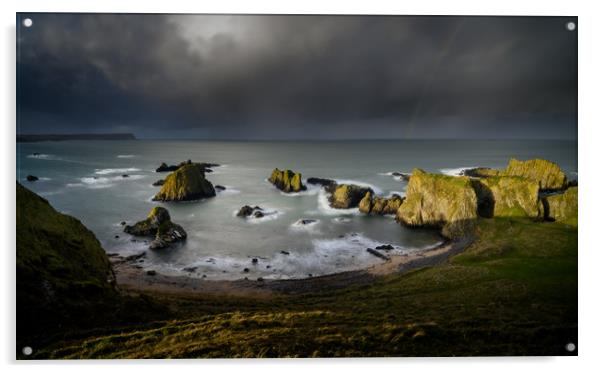 Bay at Elephant Rock, Ballintoy Coastline on the T Acrylic by Creative Photography Wales